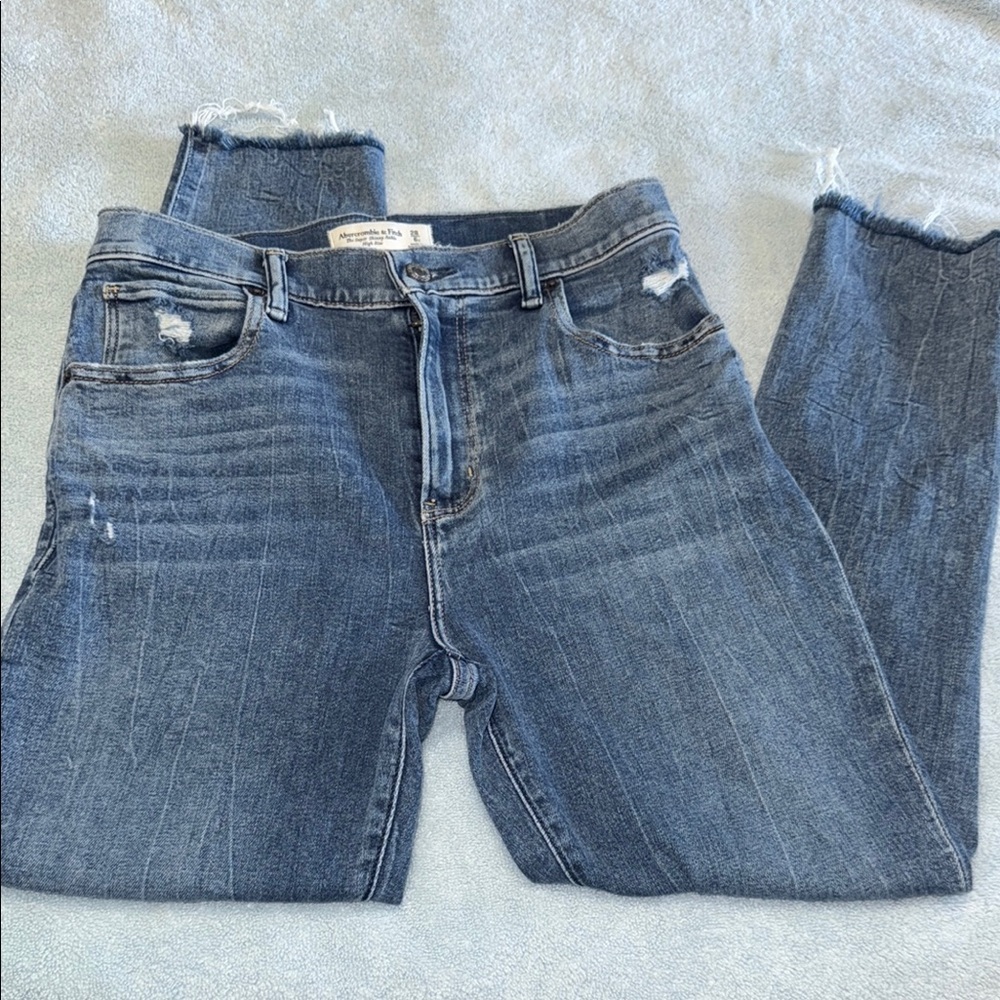 Women's Blue Distressed Jeans